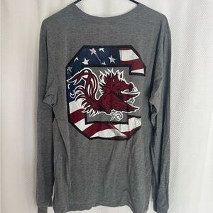 Gray Long Sleeve Gamecocks Tshirt